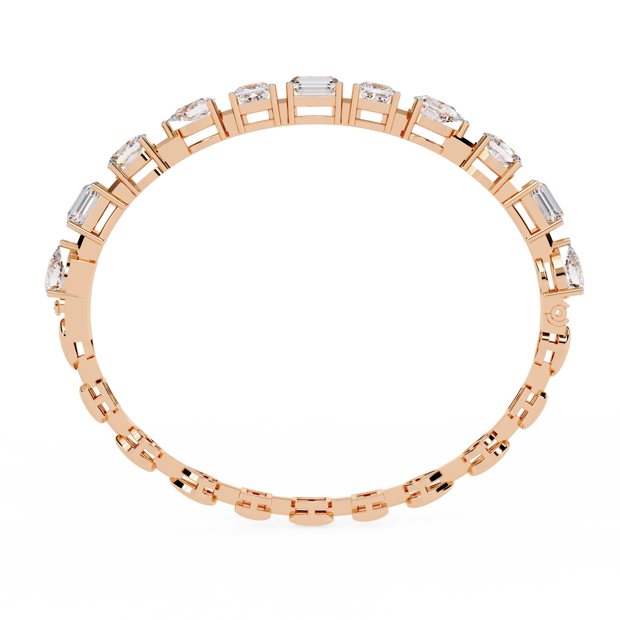 Solitairekart 13.84ct Mixed-Cut Diamond Tennis Bracelet-H Color, VS1 Clarity